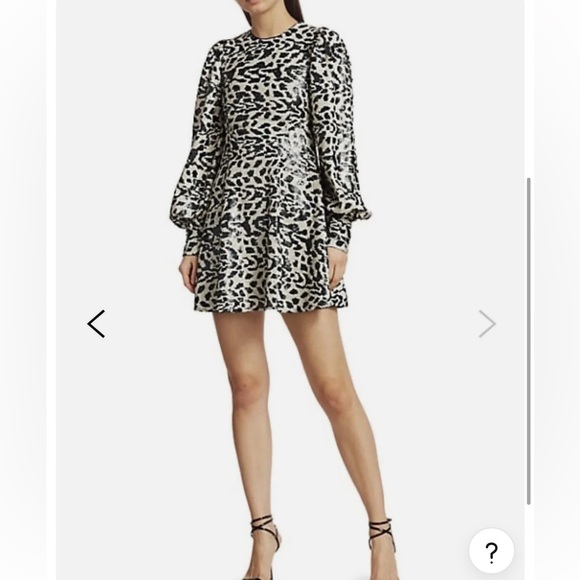 Rotate Birger Christensen Sequined Leopard Mini Dress 6 - Picture 2 of 7